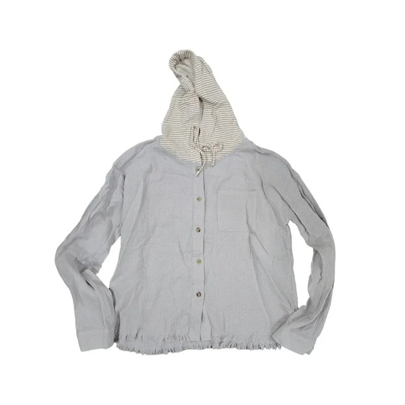 Nwt Hem & Thread Back To The Beach Gauze Hoodie sz L - Picture 1 of 5